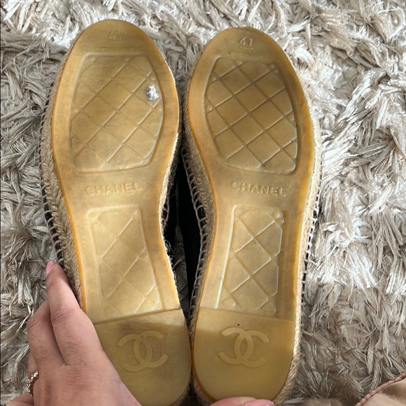 Chanel Black Leather Espadrilles - Picture 4 of 4